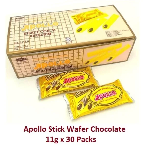 APOLLO Stick Wafer Chocolate 11gx30'pkt /Box