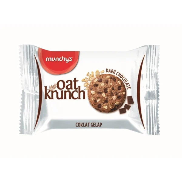 Munchy's Oat Krunch Dark Chocolate (26G X 40PKT) Healthy Individual Packing Pantry Cookies Biscuit Halal