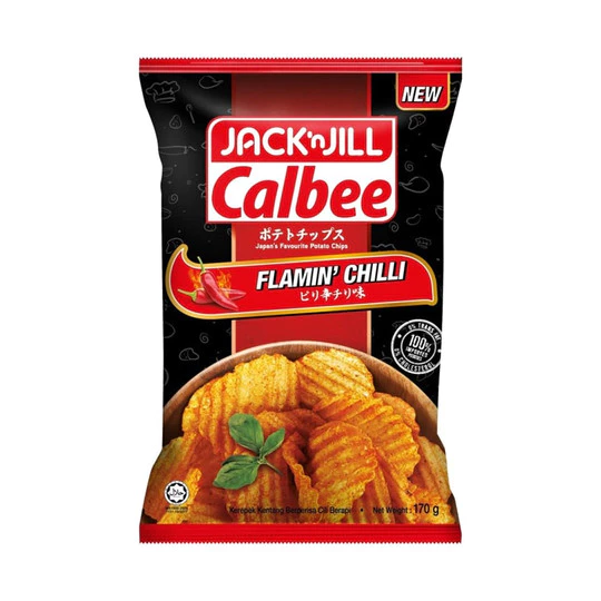 JACK N JILL Calbee Potato Chips 60G - Flamin Chili / Smoky BBQ / Classic Salted